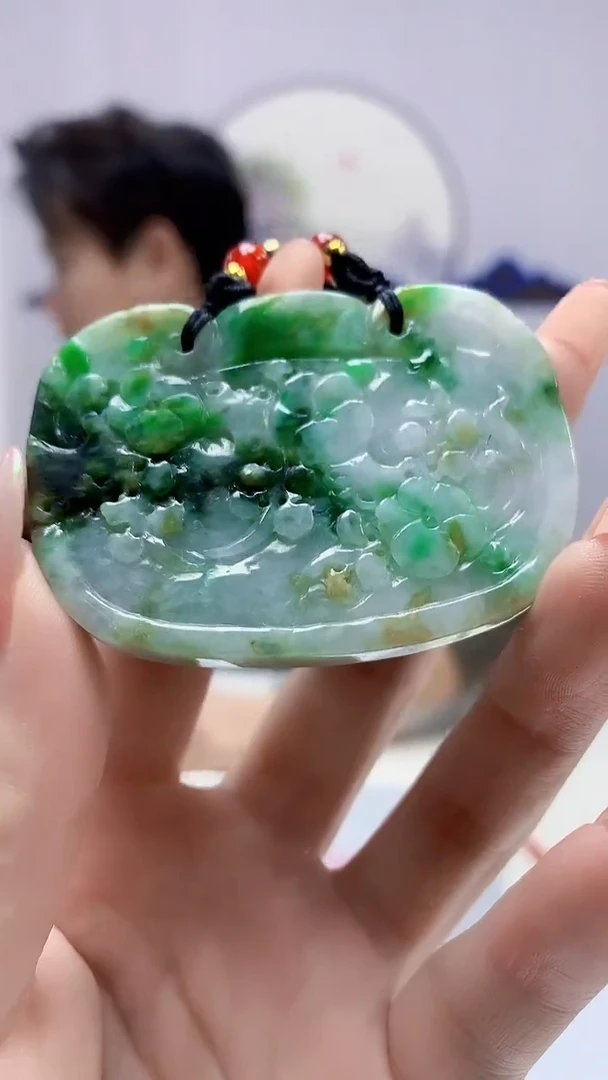 【闪购商品】定制翡翠未镶嵌1502DD-毛货挂件198