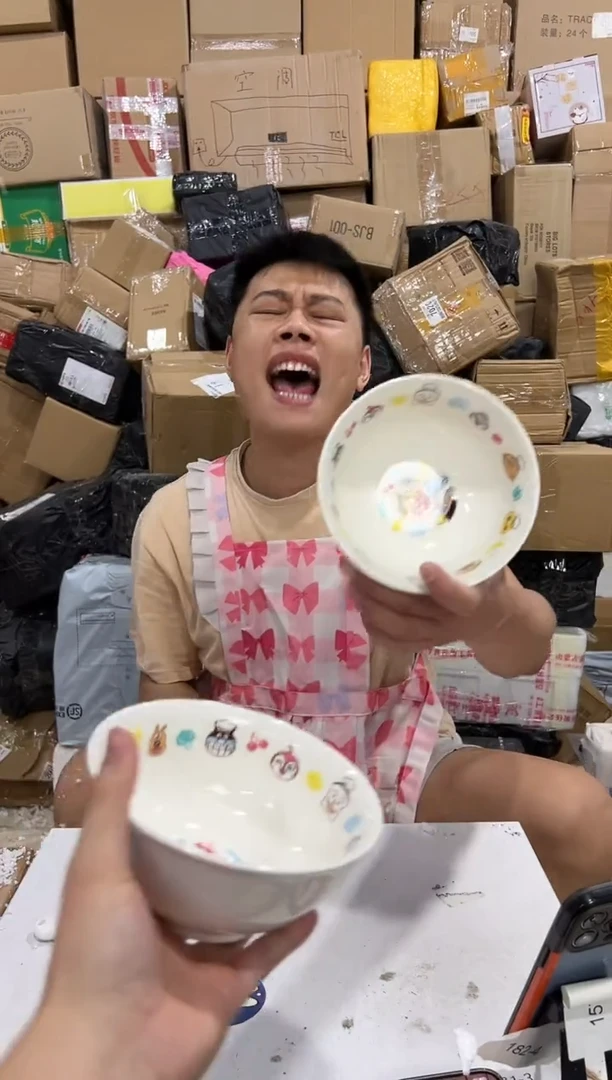 瓷片面包超人大碗2件套