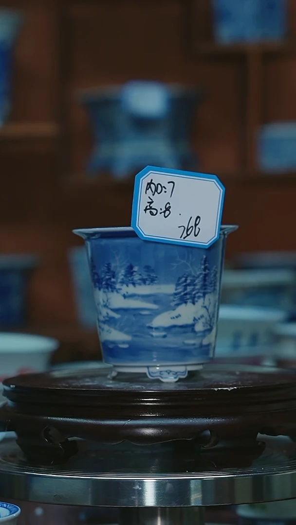 【闪购商品】白泥花盆手绘陶瓷内口7高8深