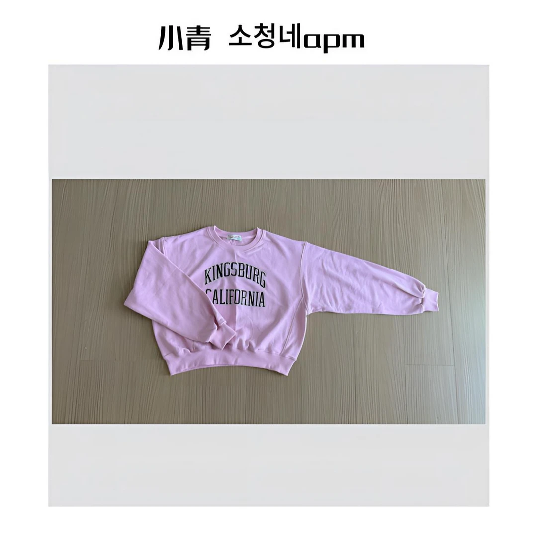 韩国东大门 ROOM/双排字母圆领休闲卫衣