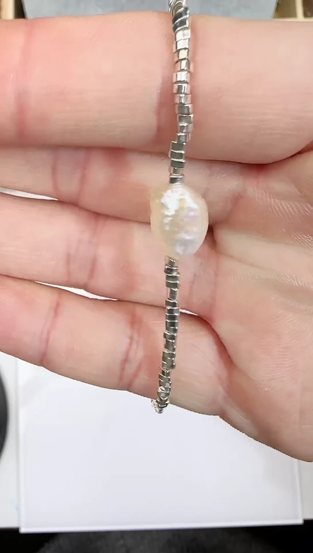 【闪购商品】淡水珍珠手链未镶嵌碎银子珍珠巴洛克手链