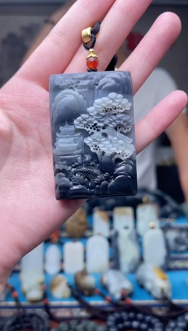 和田玉未镶嵌挂件1