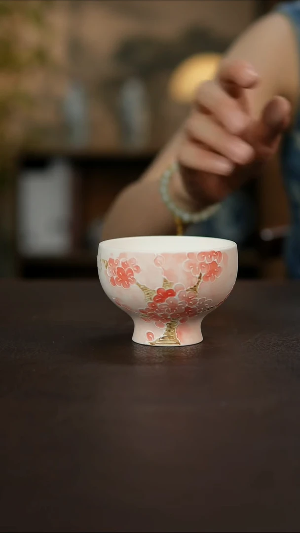 杯景德镇陶瓷杯碗柴烧多人