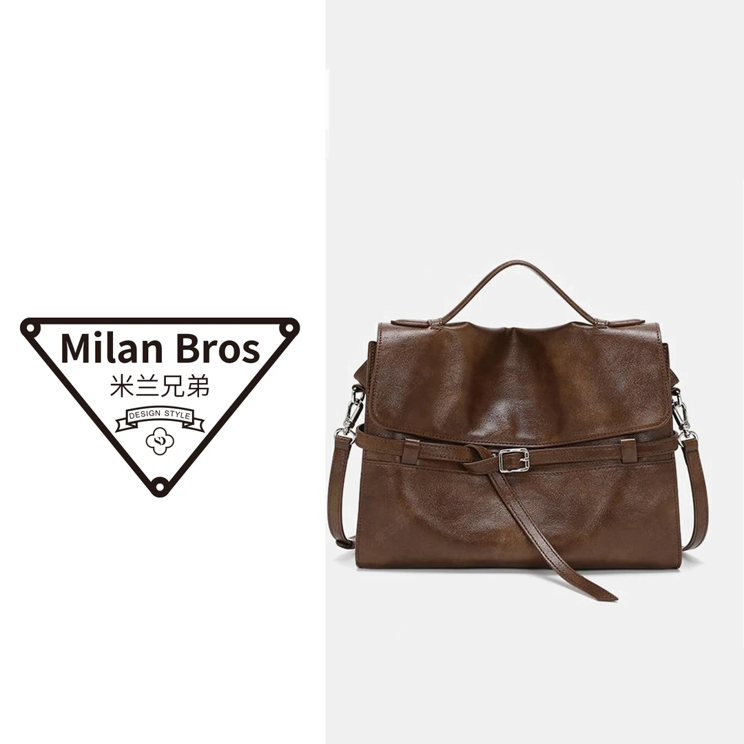 【米兰兄弟】2025春季上新气质大容量单肩包BV-4079焦糖色