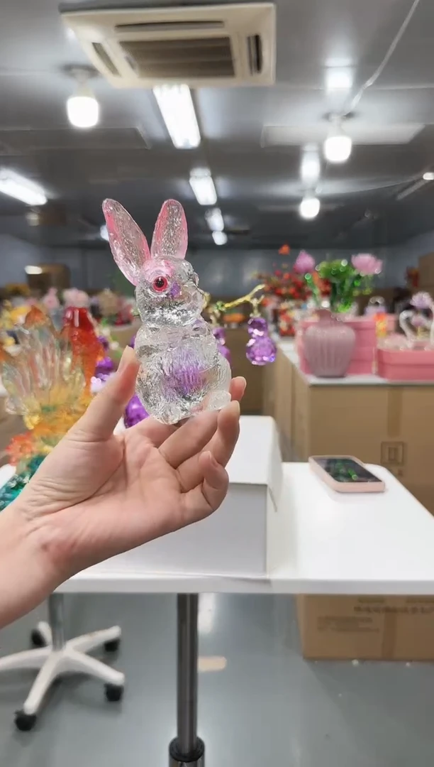 杜*花金沃水晶琉璃     兔子