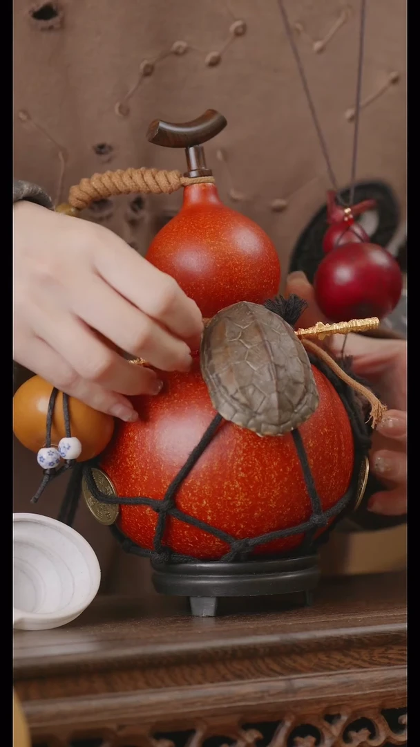 【闪购商品】232号精品天然大漆工艺防渗内胆酒葫芦~