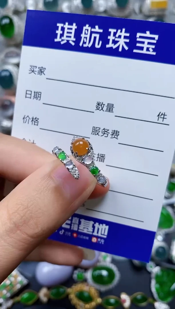 【闪购商品】翡翠戒指银S925镶嵌0566