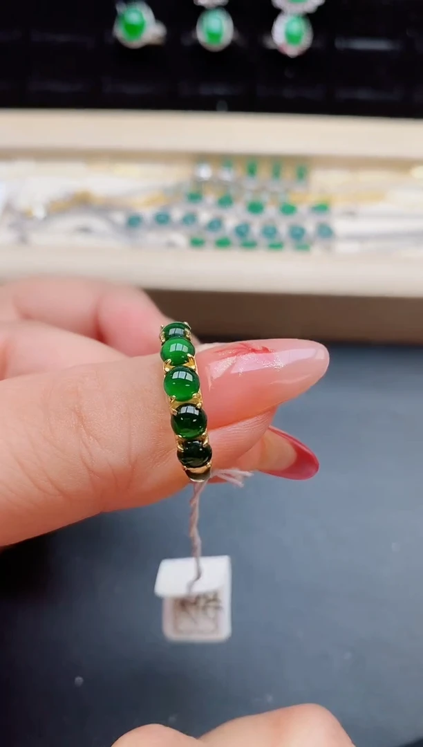 【闪购商品】翡翠戒指银S925镶嵌321312