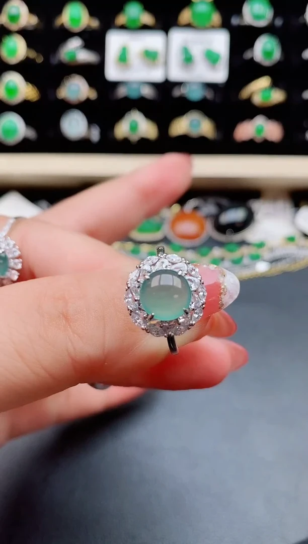 【闪购商品】翡翠戒指银S925镶嵌508580