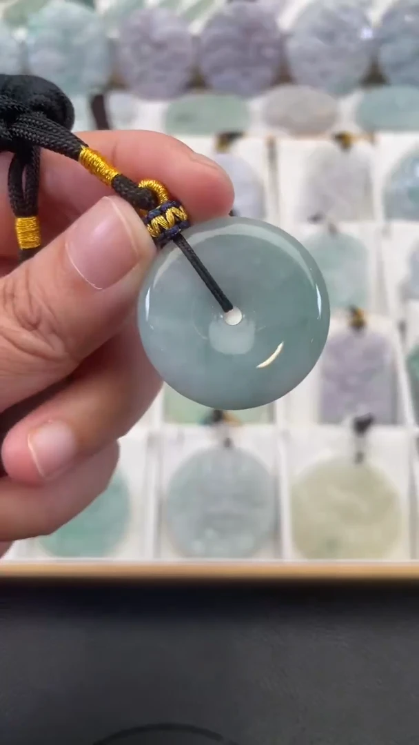 颈饰未镶嵌翡翠天然缅甸翡翠A货多样性发一平安扣51