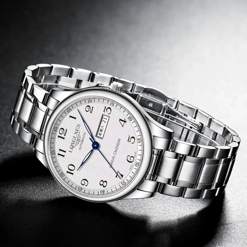 【正品直发】经典百年名匠全自动男士高级防水夜光腕表送黑皮带a