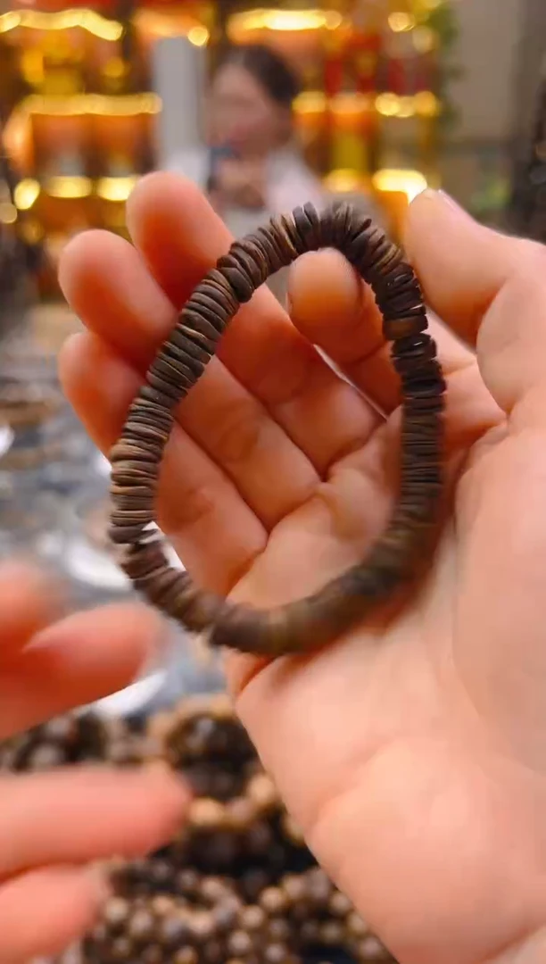 沉香手串棋楠沉水片珠单圈多样性发一条