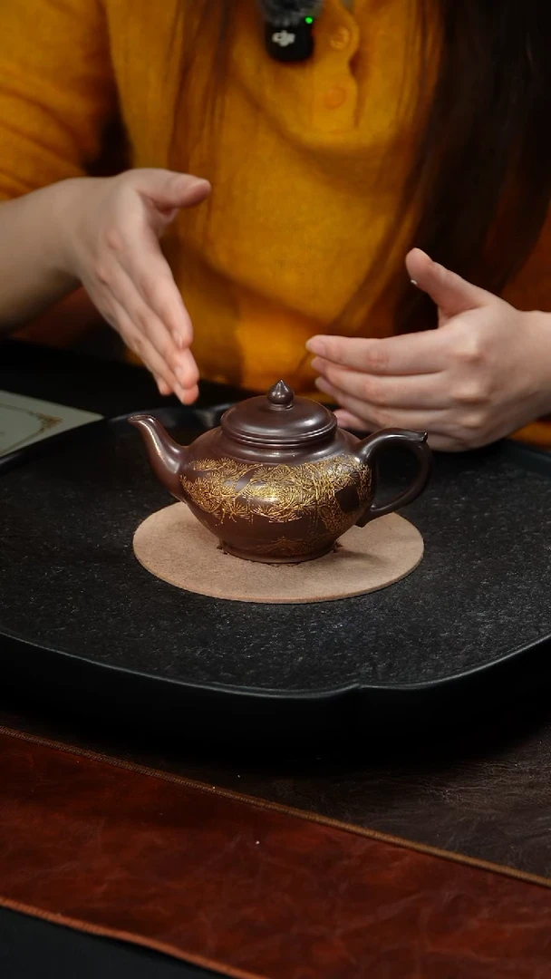 茶壶紫砂丁雪英 笑樱15 紫泥 230毫升