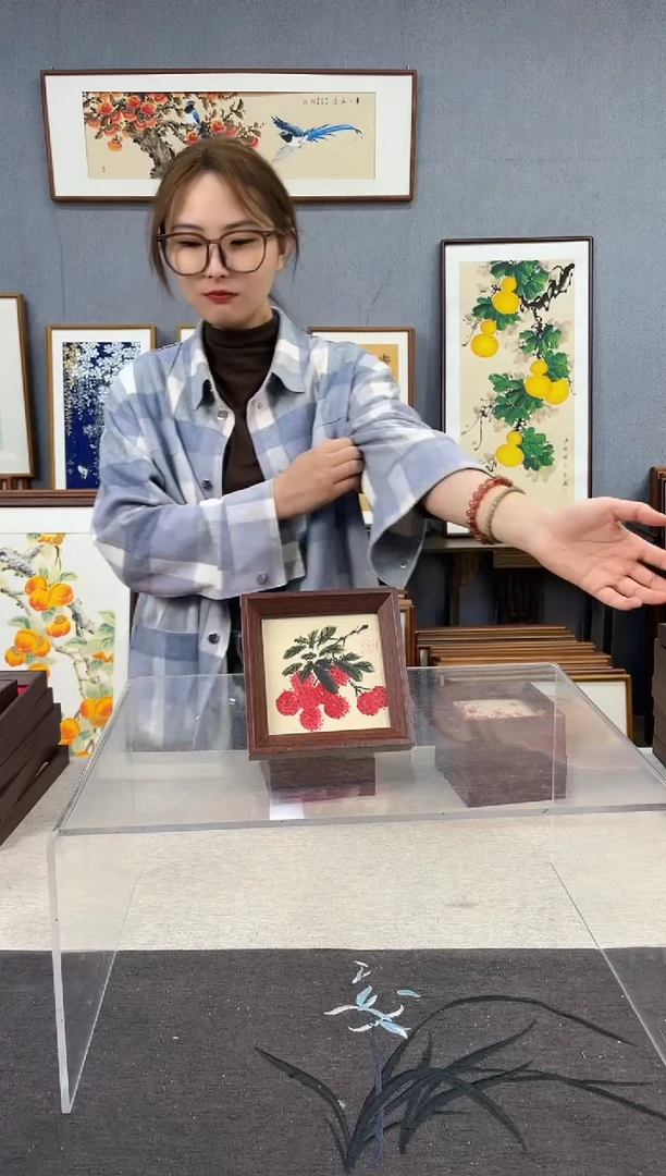 【闪购商品】国画5寸-小摆台作品-荔枝