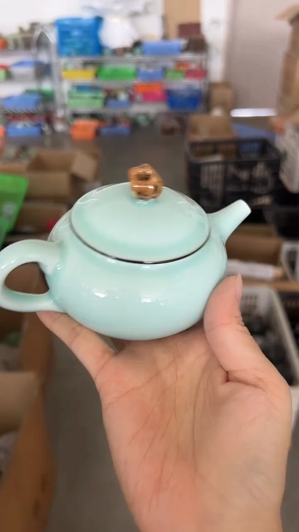 龙泉云间青瓷小米茶器