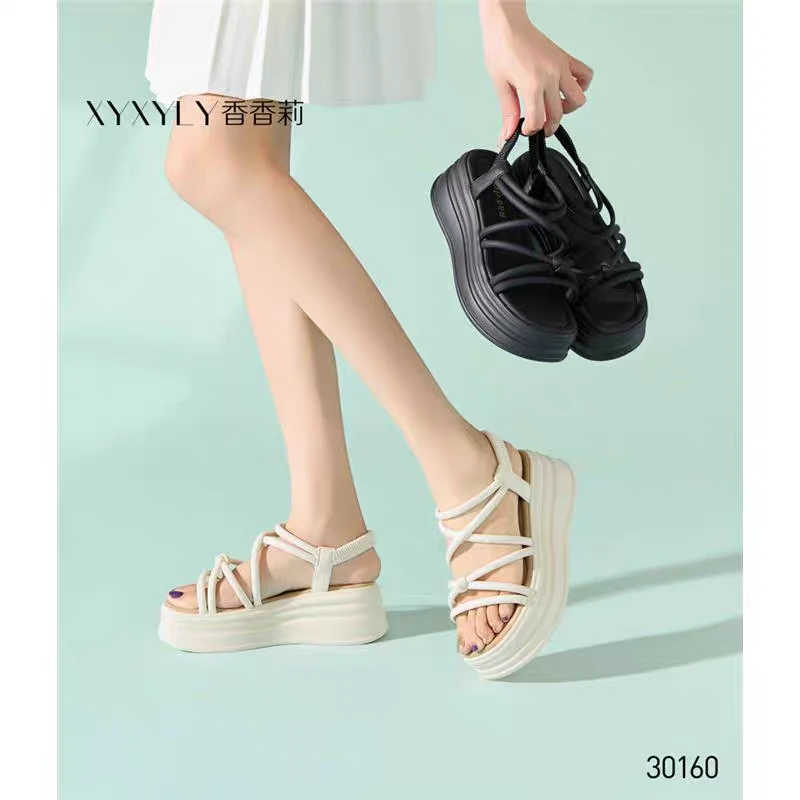 香香莉2025夏季新款高跟加厚底时尚舒适松糕轻便潮品女凉鞋L30160