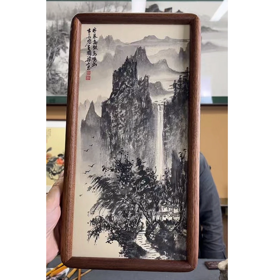 《林泉高致鸟鸣幽》18×35山水装饰画