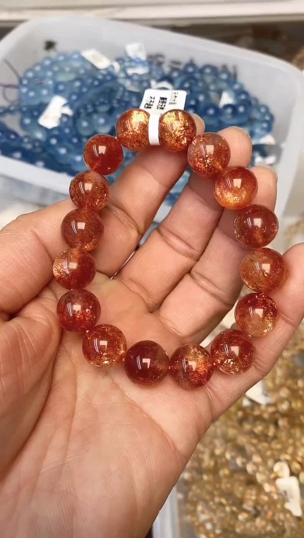 【闪购商品】日光石手链未镶嵌112a金太阳13mm