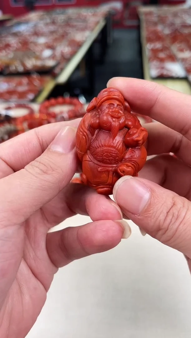 未镶嵌财神吊坠南红玛瑙一个/条