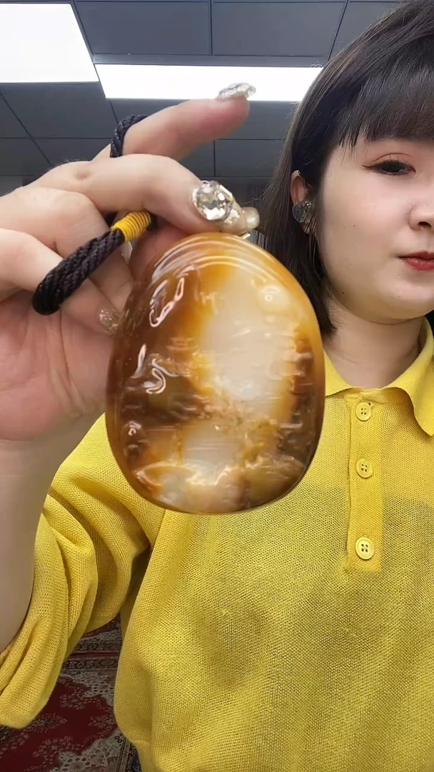 HT古典百搭山水手把件