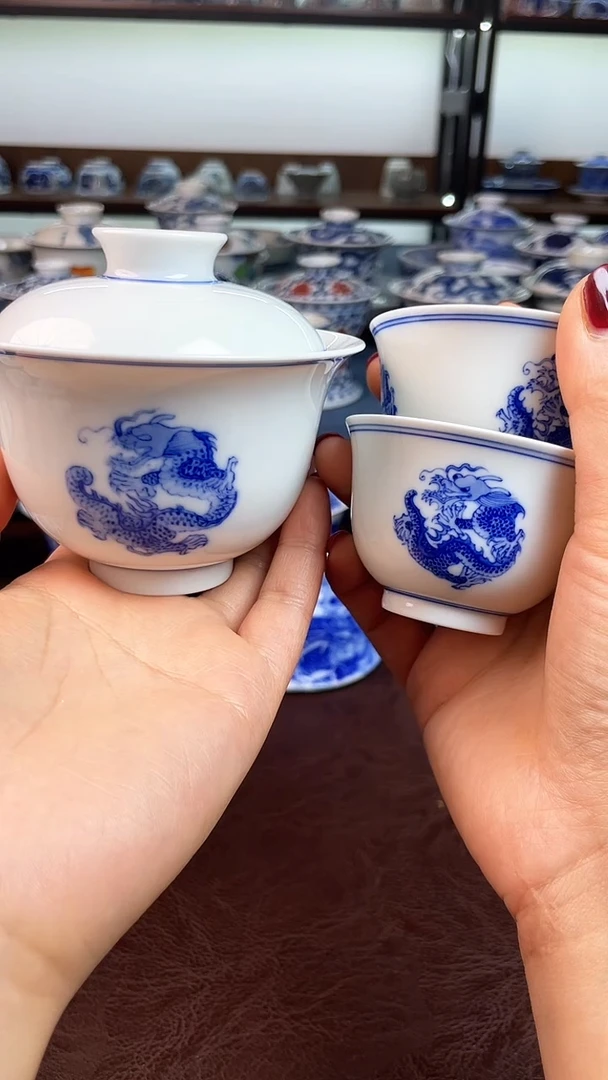 【闪购商品】微瑕套组 景德镇手工手绘茶具