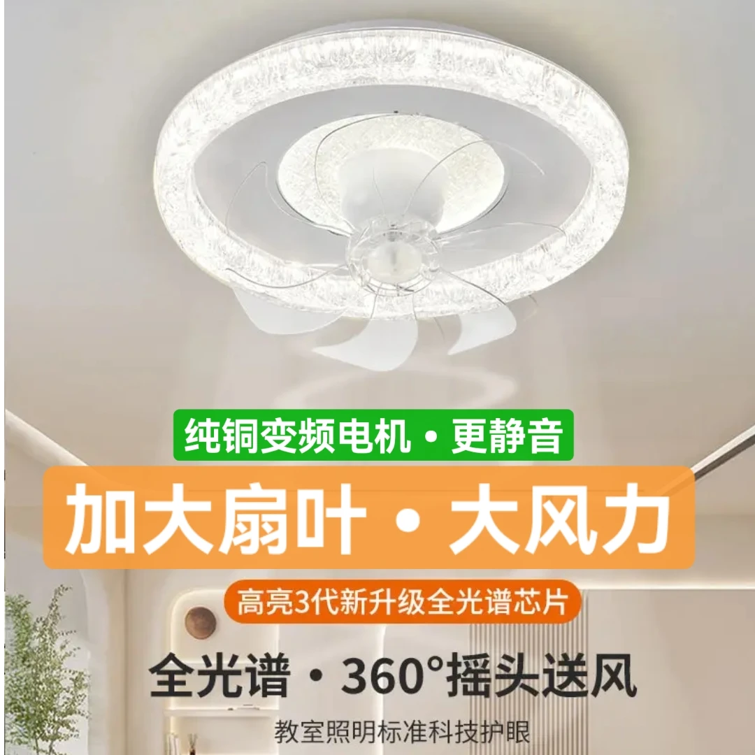 正品高端卧室灯吸顶风扇灯全光谱大风力摇头静音主卧次卧中山灯具