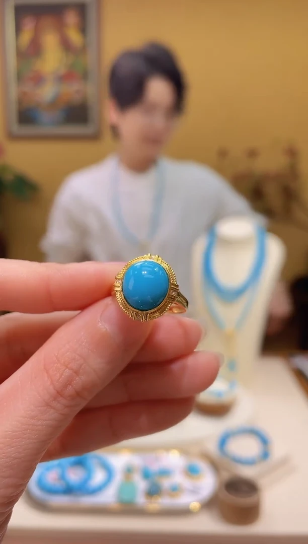 18K金镶嵌绿松石手串3@@JH51211036