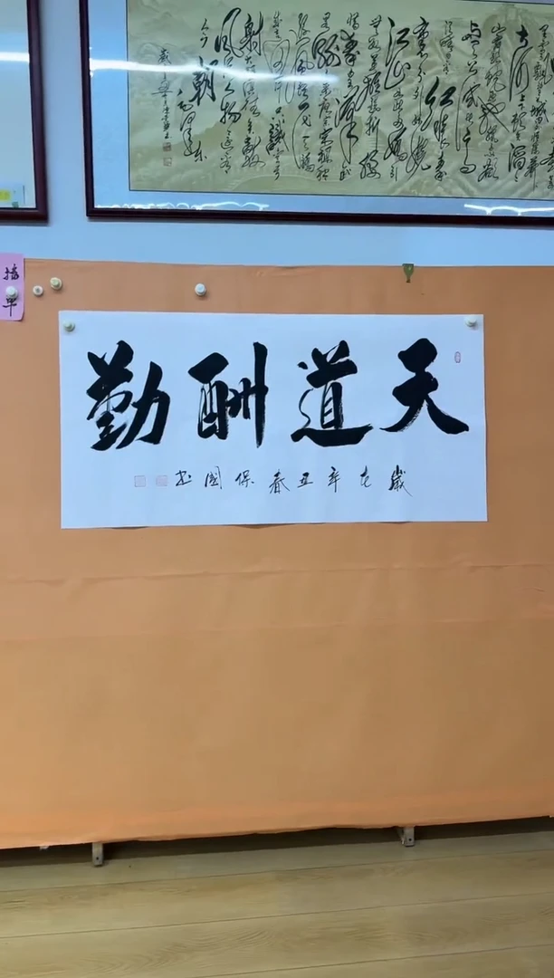 书法天道酬勤作品
