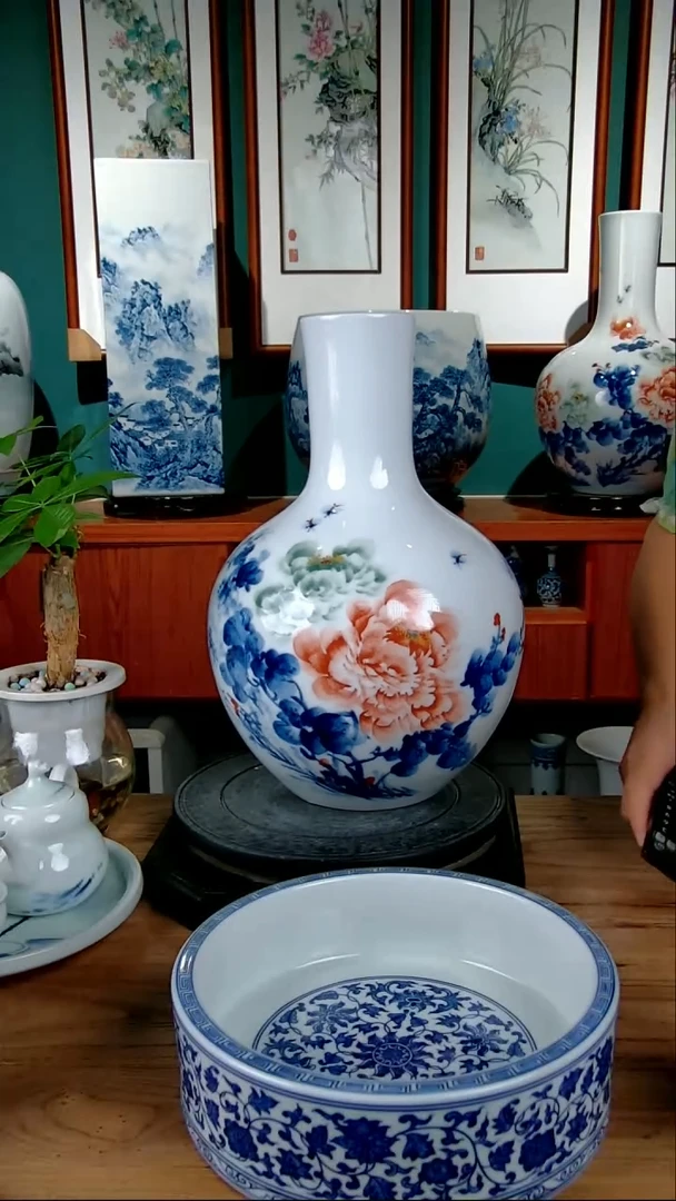 摆件景德镇手绘陶瓷88888