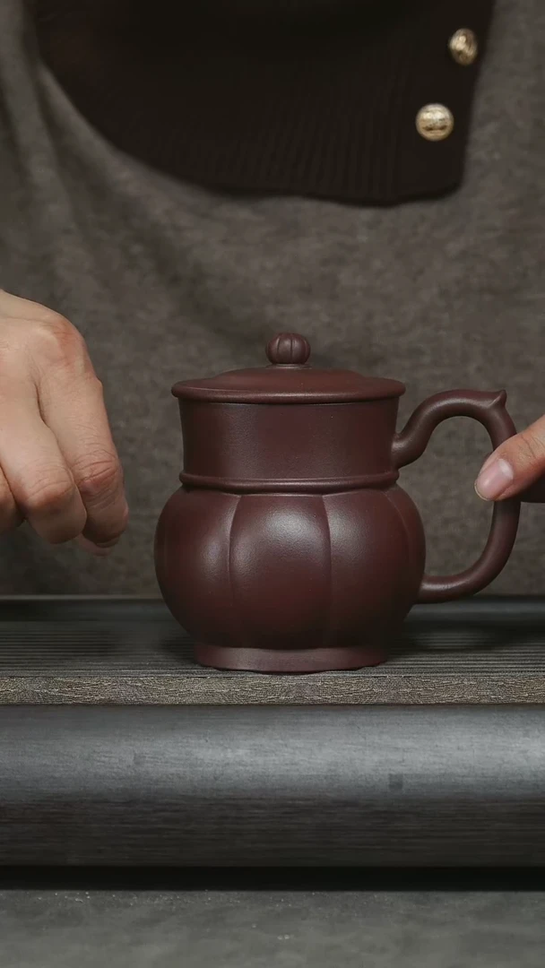 【闪购商品】紫砂茶杯老紫泥莲花宫灯