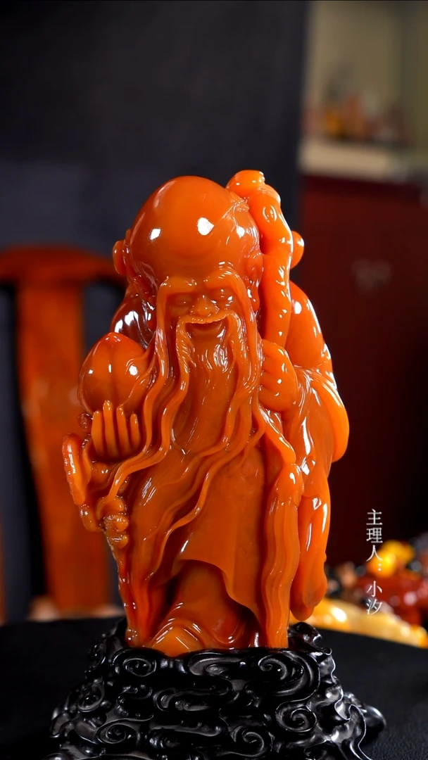 寿山石天*宽寿山石摆件