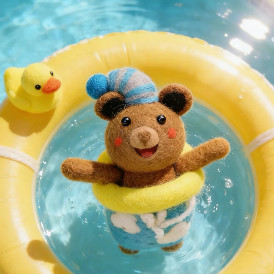 【熊熊系列】尼泊尔手作羊毛毡挂饰熊熊系列包包挂件车挂礼物玩偶