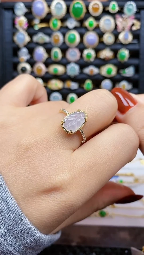 银S925镶嵌戒指翡翠53