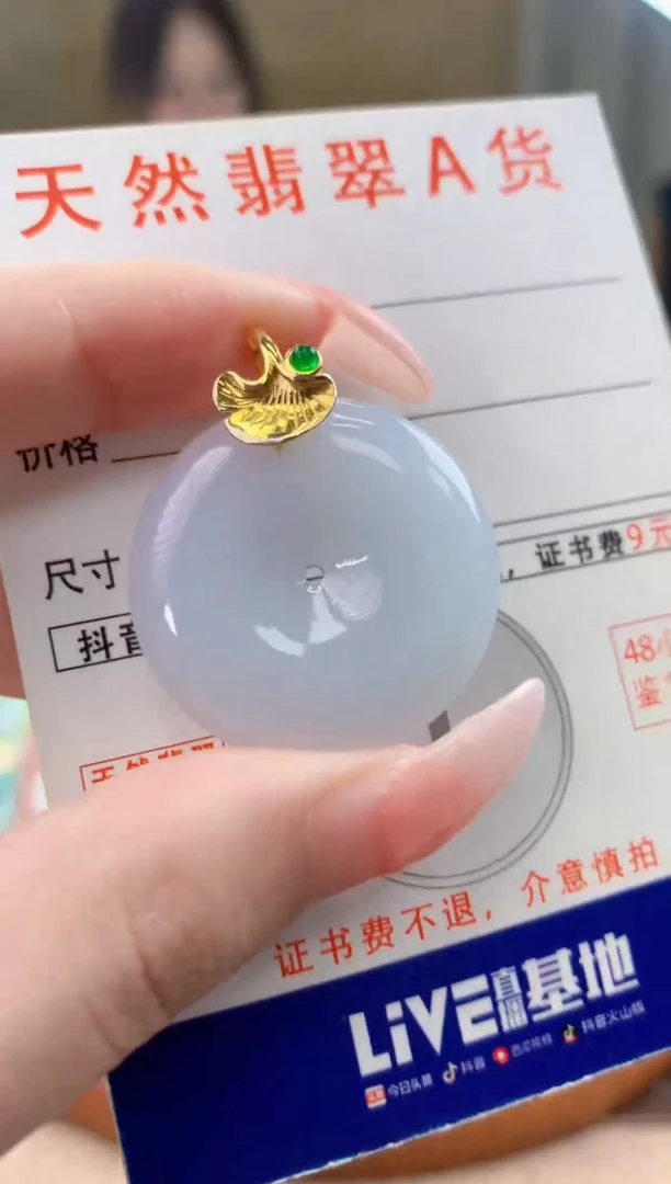 颈饰未镶嵌翡翠天然A货翡翠挂件