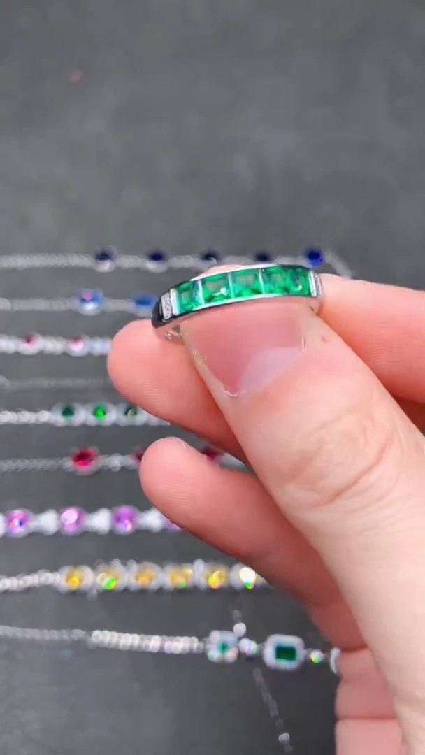 【闪购商品】祖母绿戒指银S925镶嵌.......