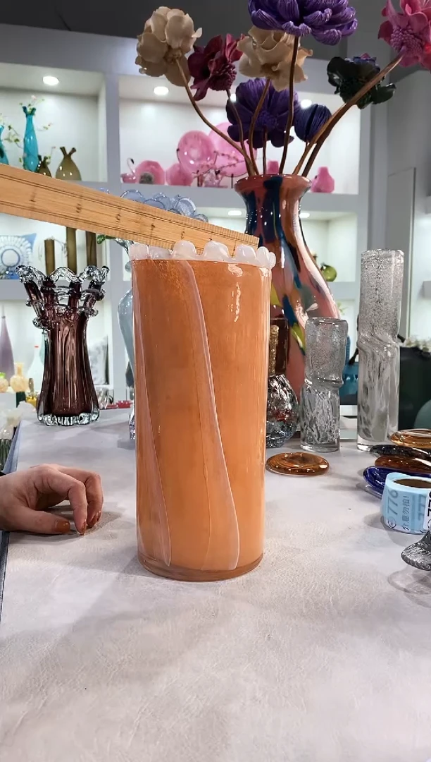 慕忆家手作琉璃花瓶瑕疵