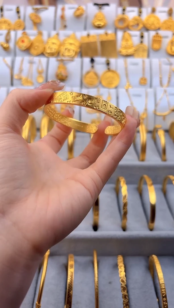 无足银暴富爆美吉言手镯  总重30g外2.2g