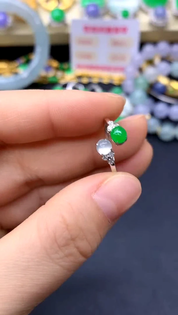 18K金镶嵌戒指翡翠149-中国好珍宝