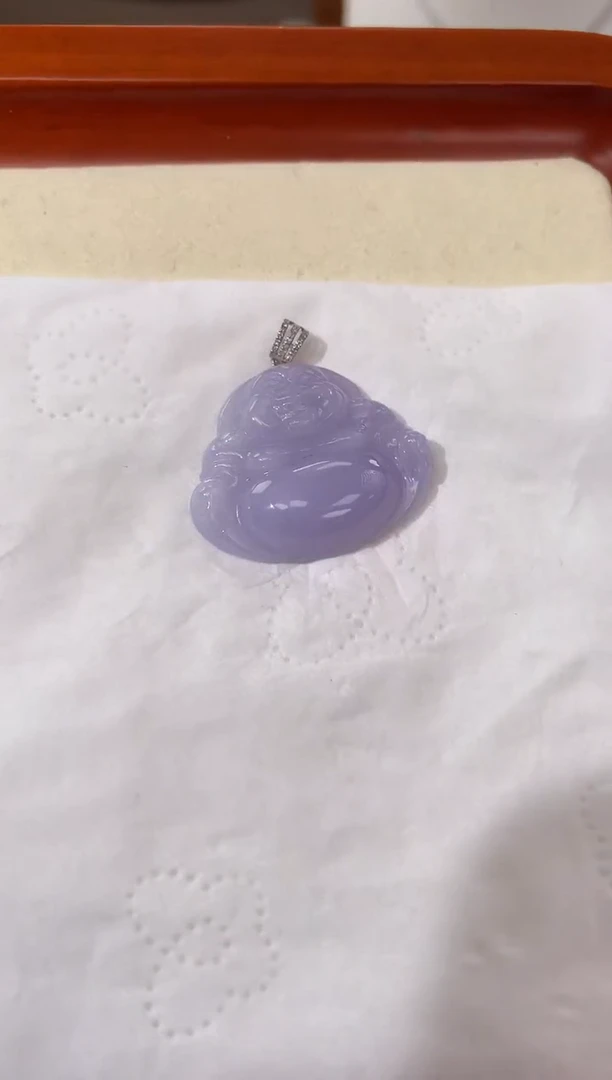 【闪购商品】翡翠颈饰18K金镶嵌天然缅甸a货翡翠