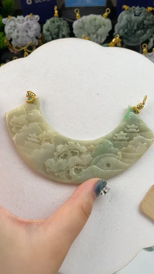 翡翠未镶嵌颈饰定制翡翠289