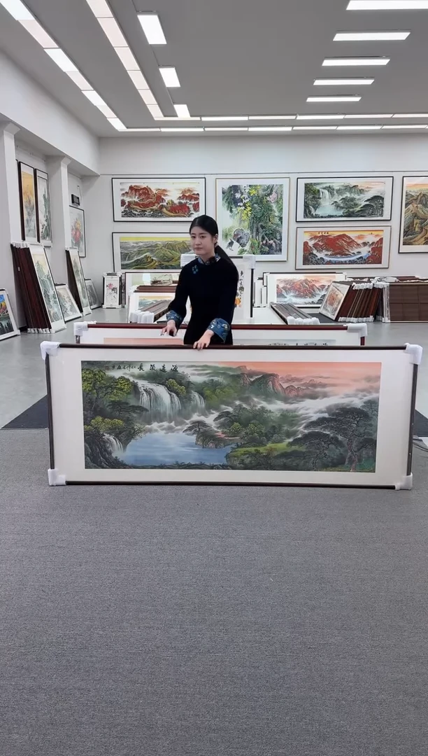 国画手绘 源远流长 219*88