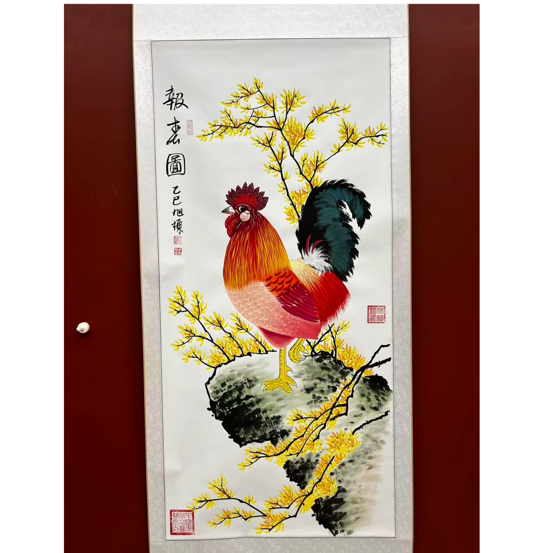 刘旭栋-报春图-四尺竖幅-160cm*70cm-纸本-手绘