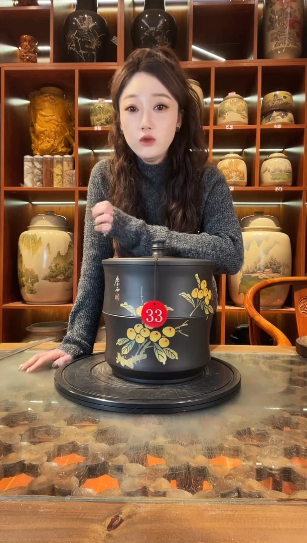 罐云南建水紫陶七饼缸@33