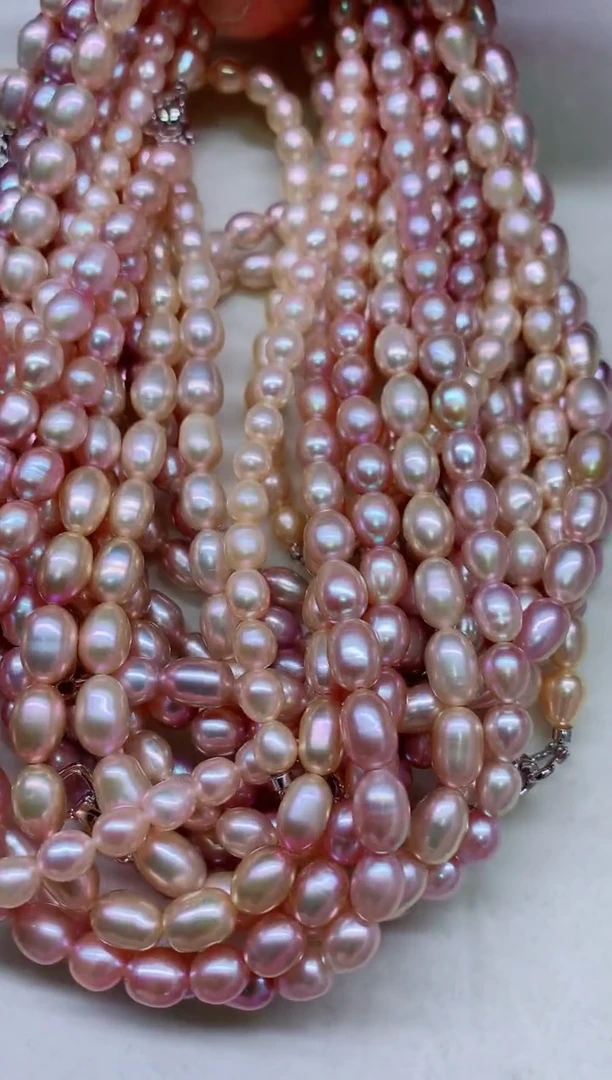 淡水珍珠合金项链多样性发其一，非无暇