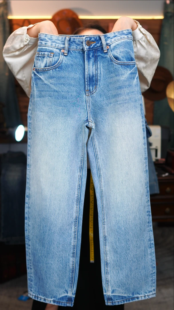 土耳其进口面料直筒裤-高级水洗牛仔裤50158