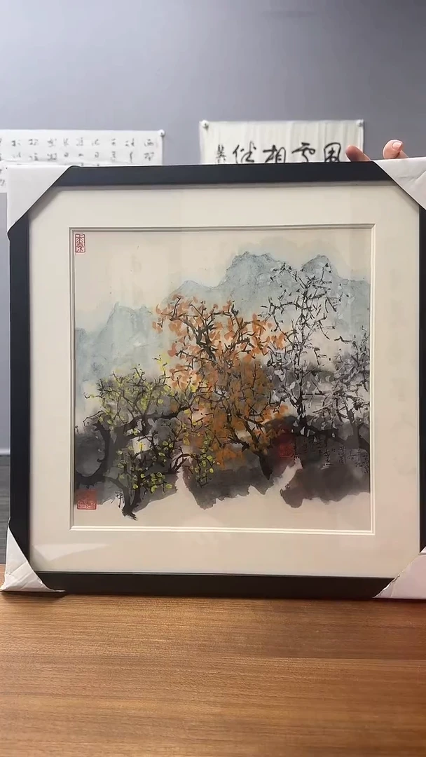 【闪购商品】国画毛老师 国画作品 镜框随j