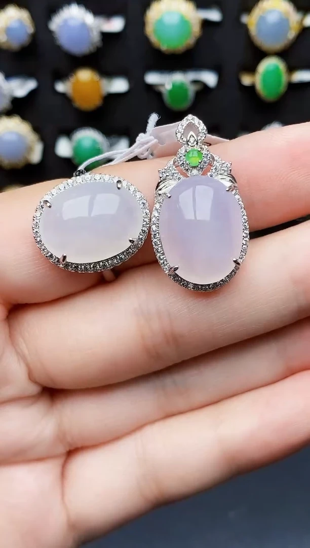 银S925镶嵌戒指翡翠1105