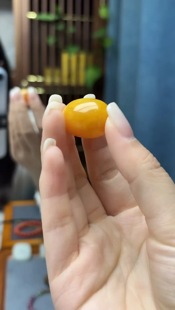蜜蜡颈饰未镶嵌蜜蜡枣珠吊坠HS编绳