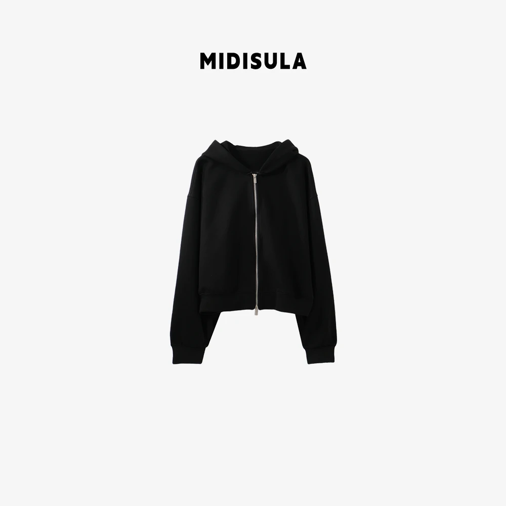 MDSL·新款时尚慵懒光版连帽开衫卫衣#01699