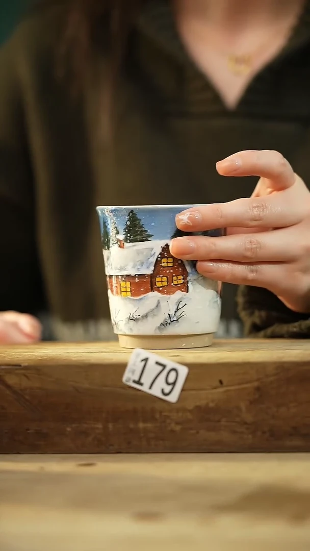 【闪购商品】瓷片新品！设计师款手绘/咖啡杯 羽川